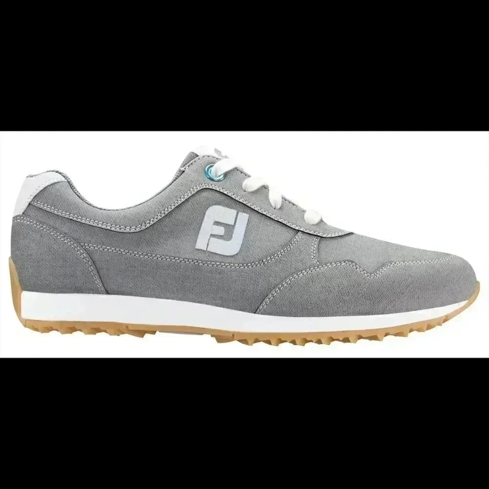 FootJoy Women's Sport Retro Golf Shoes Grey 92385 Ladies (Size 6 M) Spikeless - Picture 2 of 8